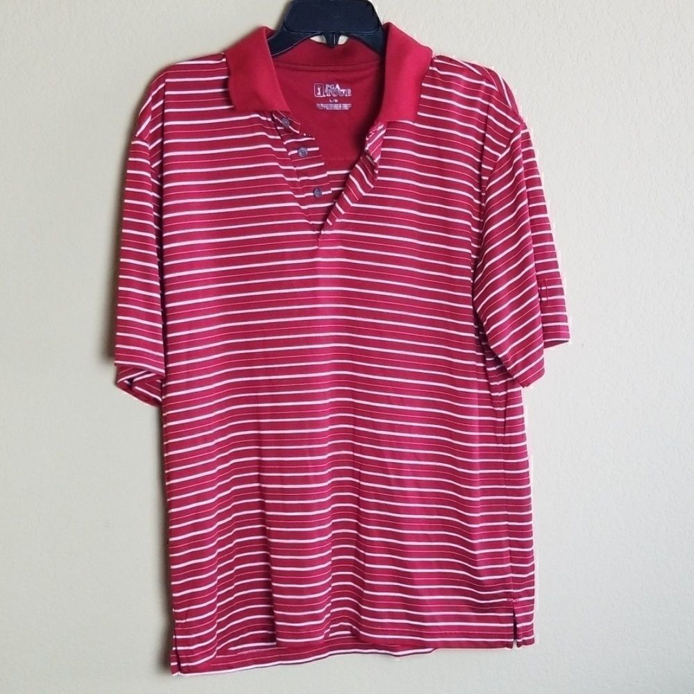 PGA Tour Striped Polo  